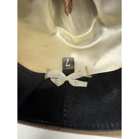 Vintage Stetson 3X Beaver Western Hat Brown Size 7 - Picture 7 of 12